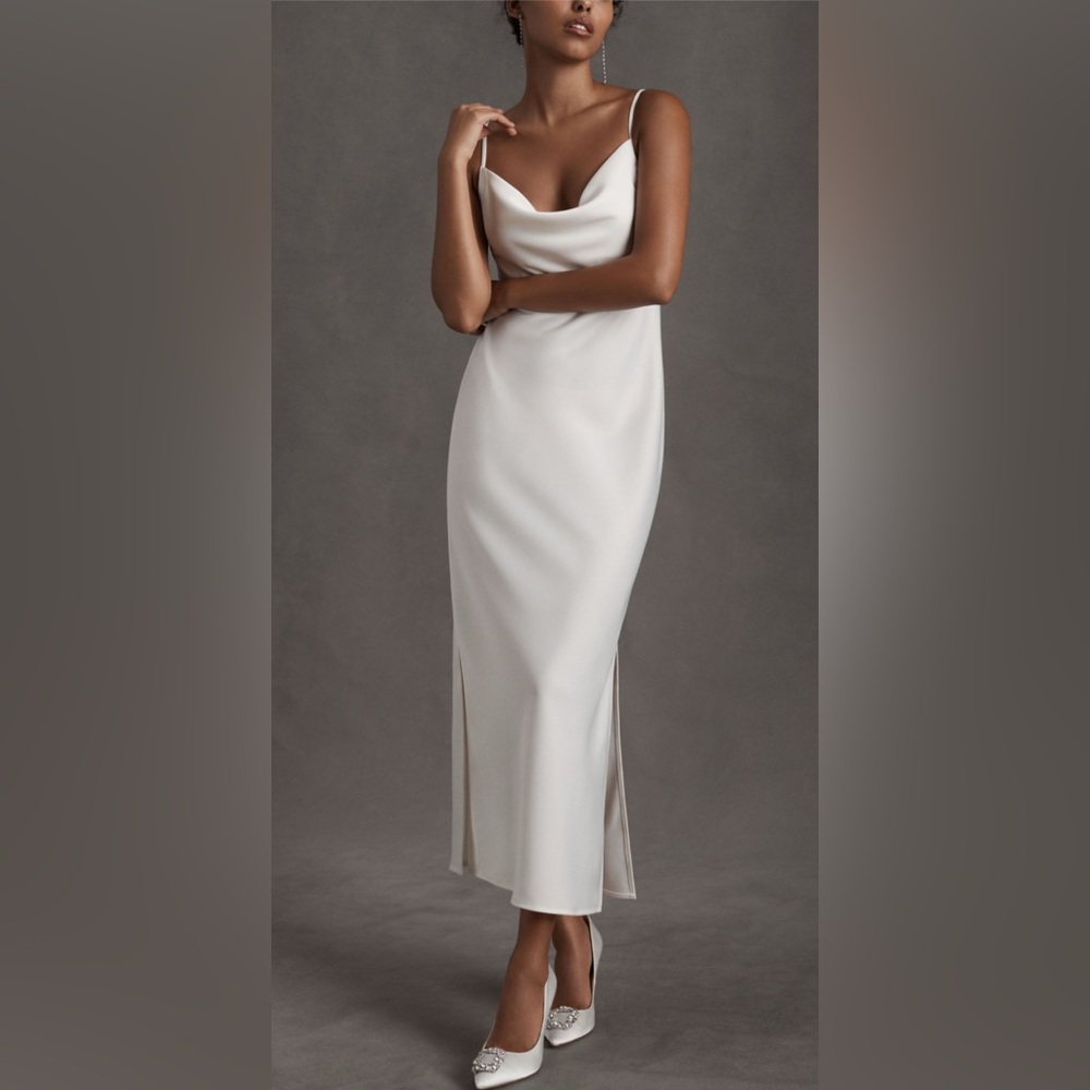 Sachin and Bobi Cali Satin Charmeuse Midi Dress